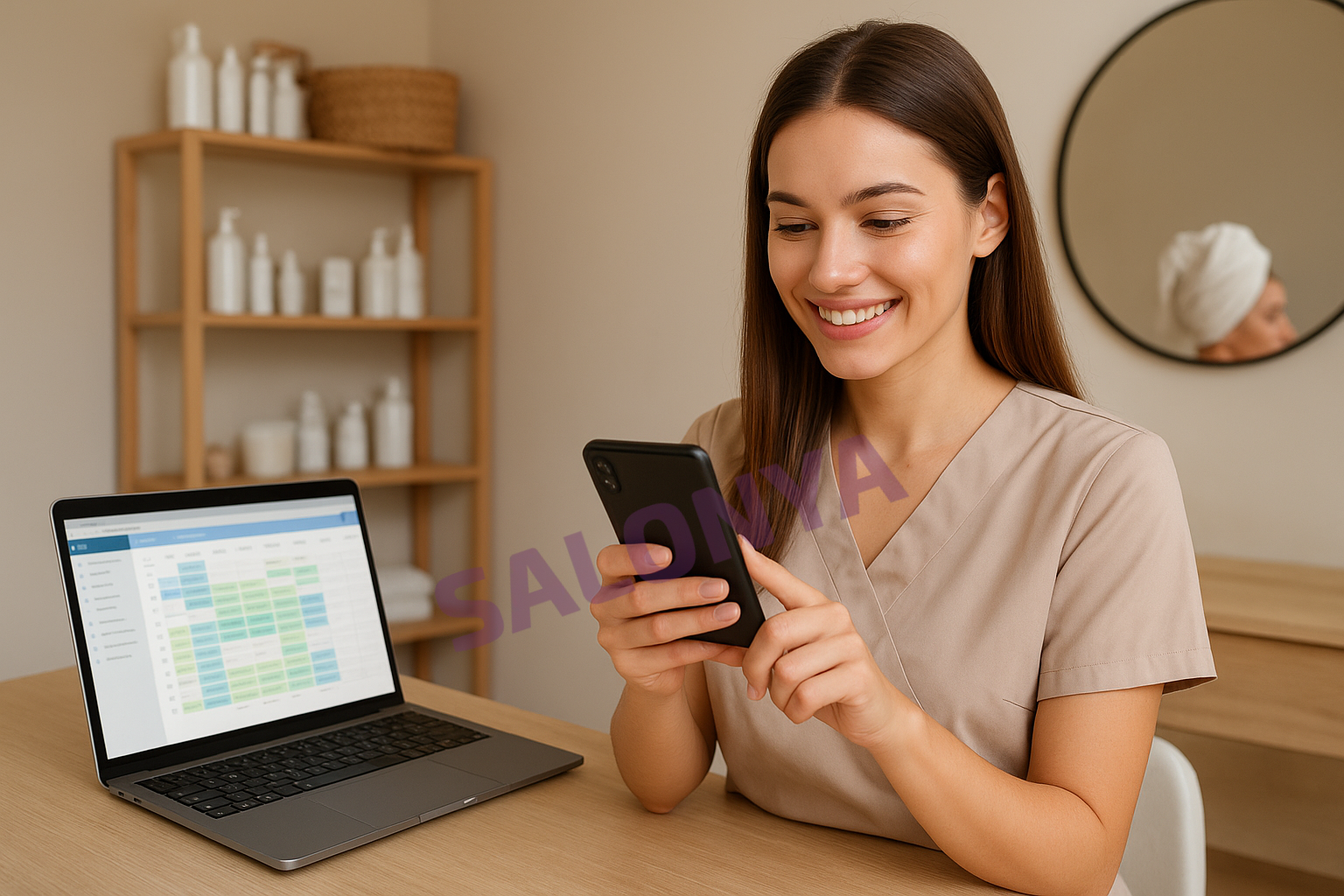 Güzellik salonunda online randevu sistemi kullanımı